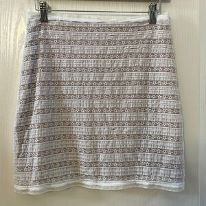 NWT For Love and Lemons White Lace Skirt Size L